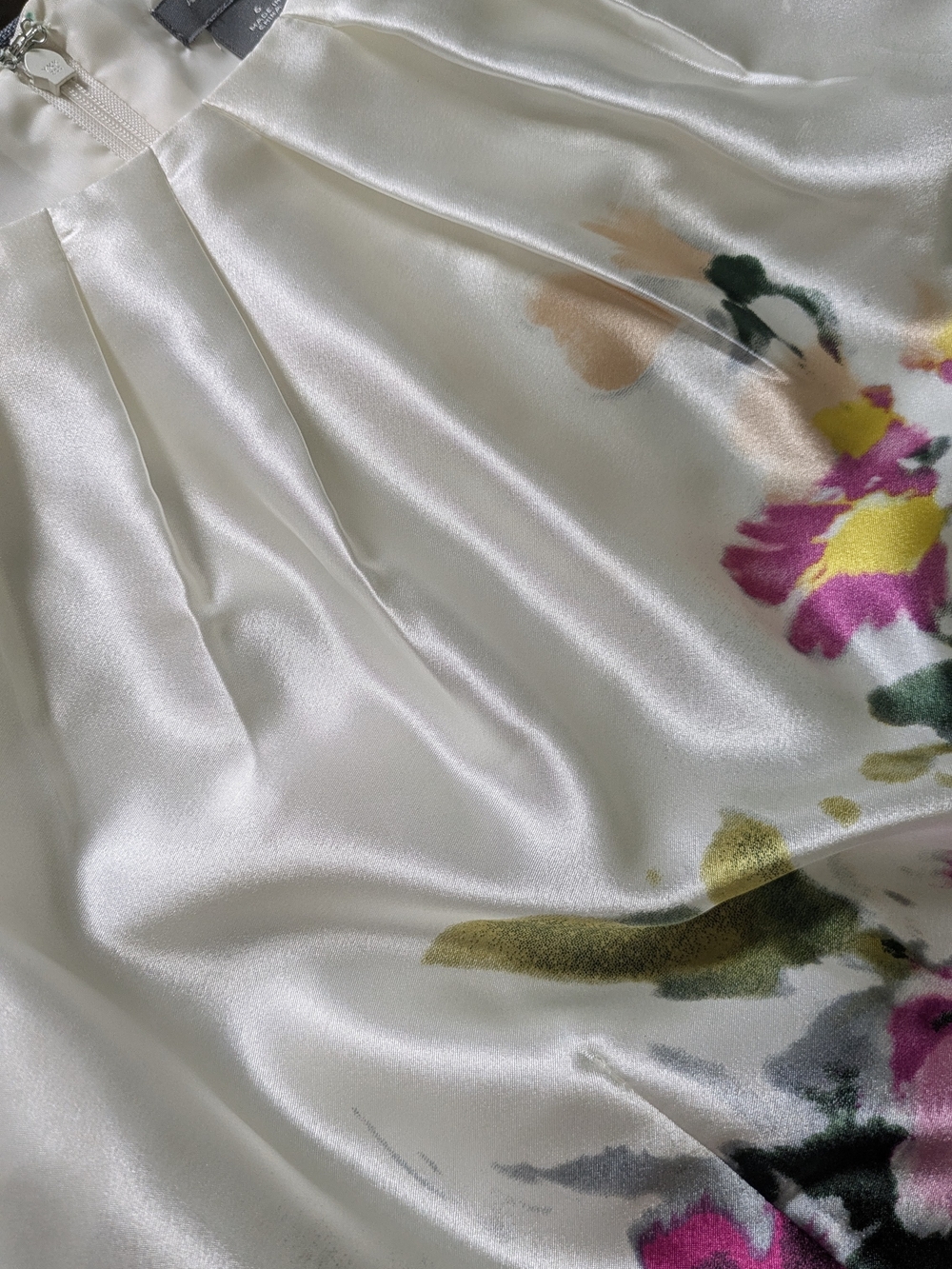 Ann Taylor Floral Satin Cocktail Dress - Picture 2 of 6